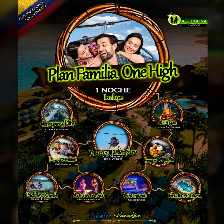 Plan FAMILIA ONE HIGH Mystic Paradise Lago Calima