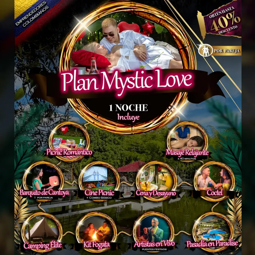 Plan Mystic Love: Escapada Romántica Inolvidable para Parejas en Mystic Natural, Calima