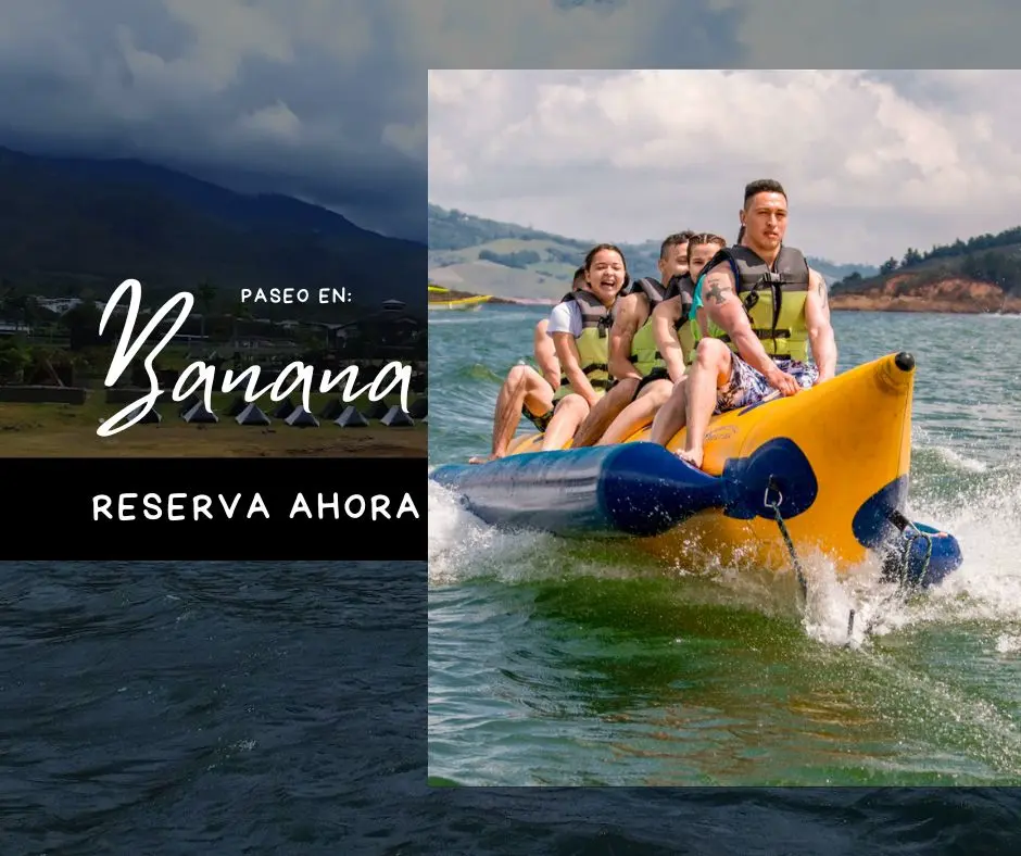 paseo en banana en el lago calima