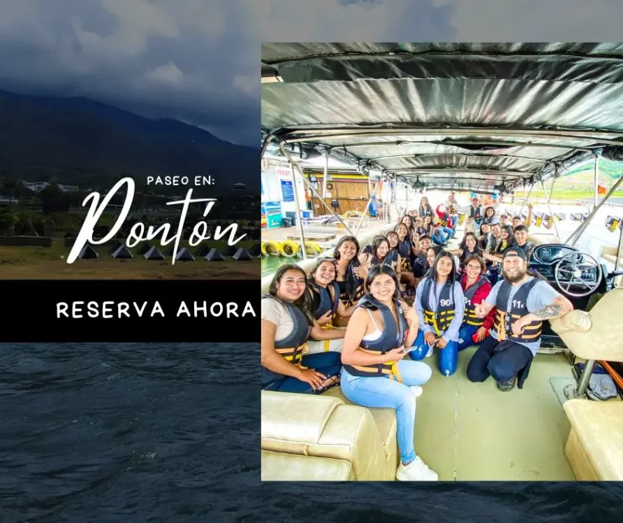 paseo en ponton en el lago calima